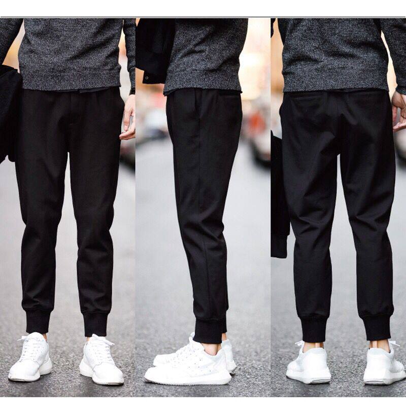 冰丝弹力裤子男夏季薄款耐磨耐脏工作服休闲宽松耐穿运动裤1/2件