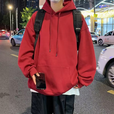320g重磅卫衣oversize高街男宽松嘻哈街头美式外套秋季情侣装帽衫