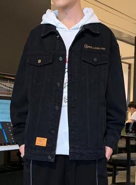 2024春秋季潮牌男士修身工装夹克秋冬季牛仔外套男上衣欧美街头