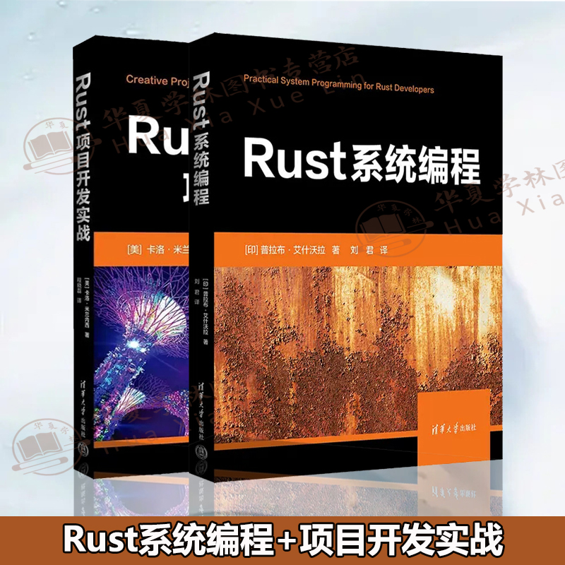 2册Rust项目开发实战+Rust系统编程 rust语言南自学深入浅出rust编程开发书籍从入门到精通rust语言实战编程指南自学教程书籍