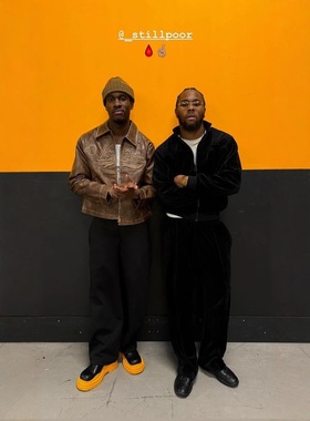 HMP美式嘻哈街头丝绒立领夹克外套男潮牌休闲套装centralcee同款