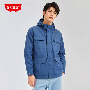 宽松休闲连帽外套潮流上衣650321 男装 173 street秋季 第五街5th