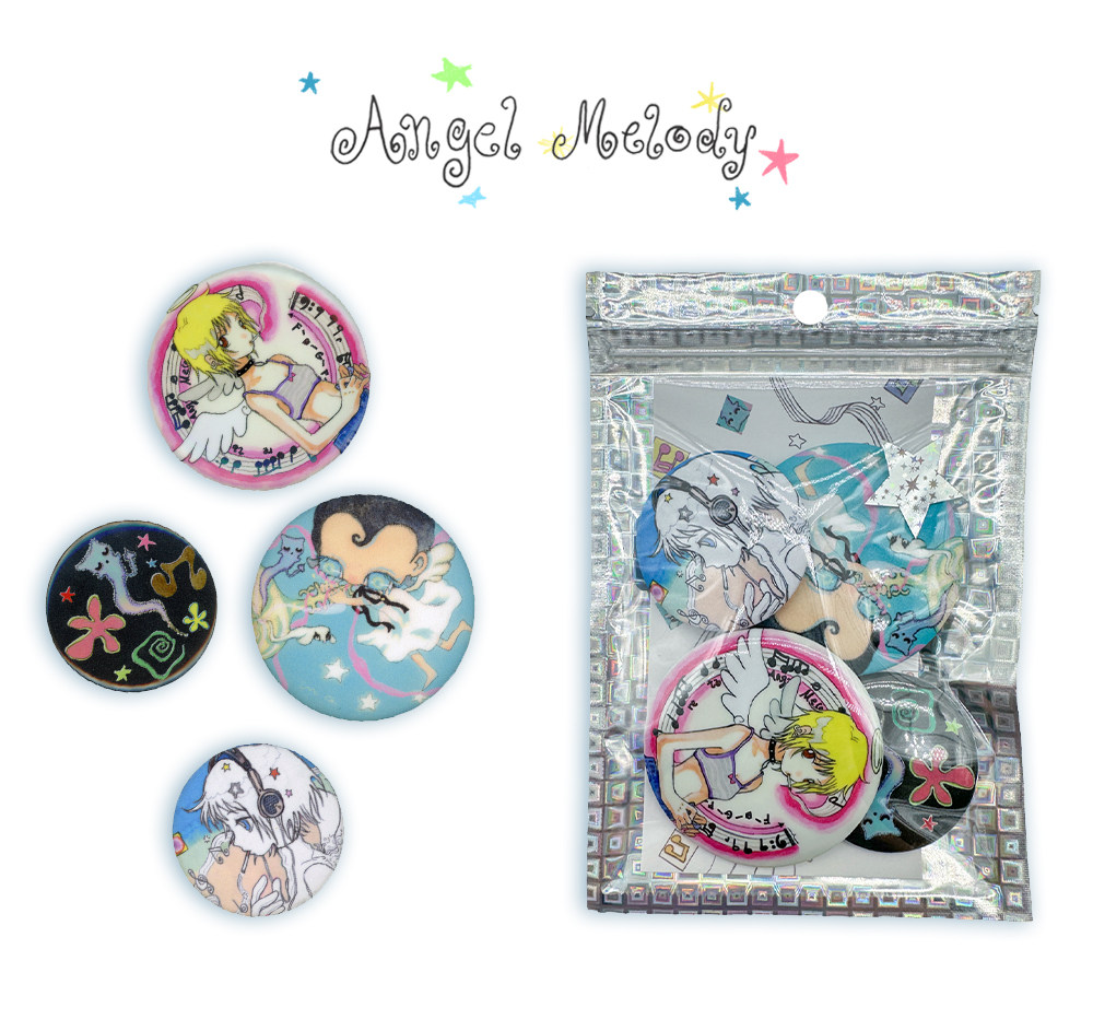 MINKY QIAN*OLIWA ANGEL MELODY 아티스트 콜라보레이션 뱃지