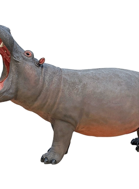 仿真动物大河马玻璃钢园林景观