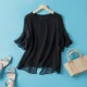 夏季 纯色小衫 洋气短袖 真丝防晒上衣女100%桑蚕丝圆领套头百搭短款
