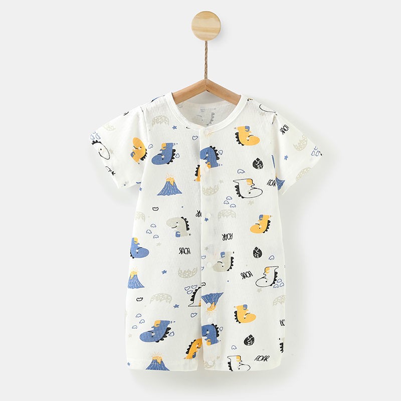 【撤柜专区】品牌专柜婴幼儿纯棉宝宝连体衣短袖短裤哈衣夏季爬服