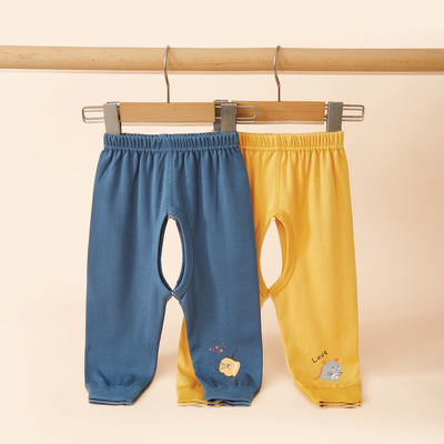 满月宝宝打底保暖裤春秋婴儿开裆裤新生儿居家纯棉男童女童长裤子