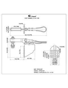 201BSM工装 DSM 225 台湾嘉刚水平式 肘夹 快速夹具CH 侧面压紧夹钳