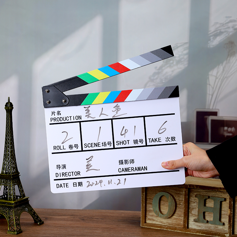 加厚场记板中英文板电影开拍道具
