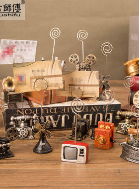 便签夹子立式照片夹卡片留言夹桌面明信片举牌可爱支架装饰小摆件