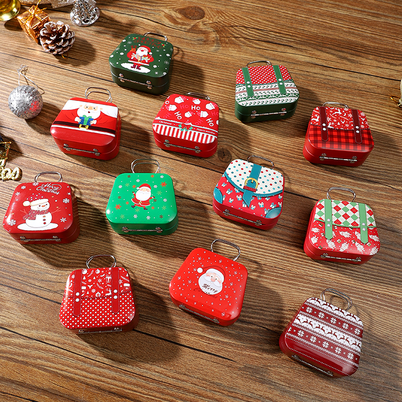 创意圣诞节小礼盒儿童礼物糖果包装盒空盒迷你铁盒派对装饰小礼品