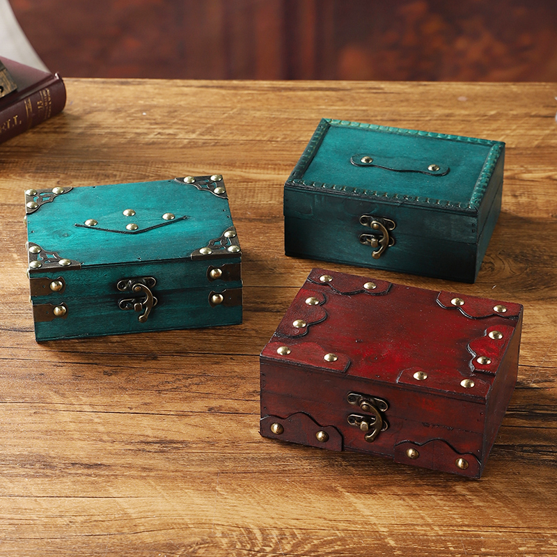 复古怀旧木盒带锁小箱子古风礼盒