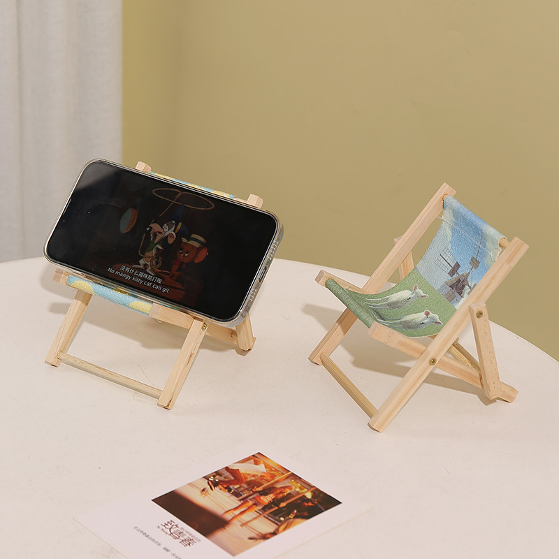 创意个性沙滩椅手机支架桌面便携平板可调节支撑架懒人追剧神器