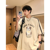现货重磅280克潮牌ins潮流复古插肩袖t恤男短袖T822-P40控58，男装T恤，电商A456（原C415）