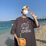 T81-P20特没烦恼chic新款t恤潮流简约卡通印花夏季圆领上衣，男装T恤，电商A456（原C415）