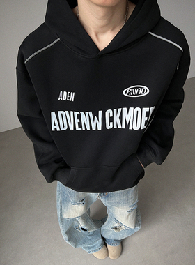 现货420重磅二开连帽卫衣男秋冬美式高街潮牌包条外套WY609-P58h