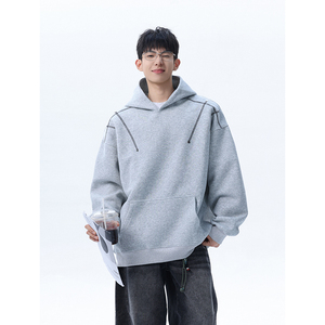 WY611-P55现货420重磅连帽卫衣男秋冬美式高街潮牌外套d图片