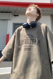 JPT08-P28控48插肩袖夏季美式复古短袖T恤男士休闲军绿上衣，男装T恤，电商A456（原C415）