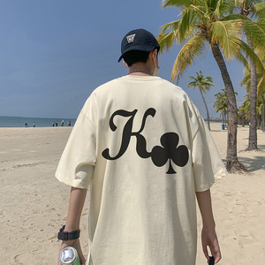 直播有280克梅花夏季潮牌复古潮流ins宽松短袖t恤A432-T716-P25,男装T恤,电商A456（原C415）