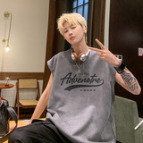 B13特P20潮牌烧花无袖大码背心男夏季宽松运动坎肩美式t恤hs，男装背心/马甲，电商A456（原C415）