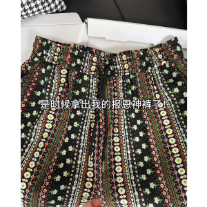 A456-DK929-P20特现货冰丝花短裤夏季宽松潮牌运动休闲五分裤子c图片