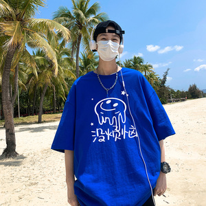 T81-P20特没烦恼chic新款t恤潮流简约卡通印花夏季圆领上衣图片