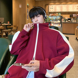 现货直播秋冬美式潮牌重磅双拉链外套卫衣宽松夹克A432-WY99-P65，男装夹克，电商A456（原C415）