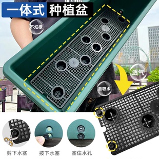 爸爸是木匠种植盆长方形塑料花盆种菜盆阳台草莓盆霍伦加厚长条盆
