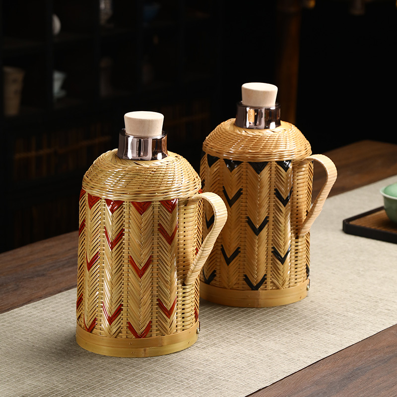 竹编水壶复古环保精致大气上档次