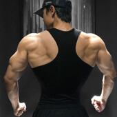 健身房跨栏运动紧身打底薄款 冰丝大码 内穿无袖 背心工字夏季 男士