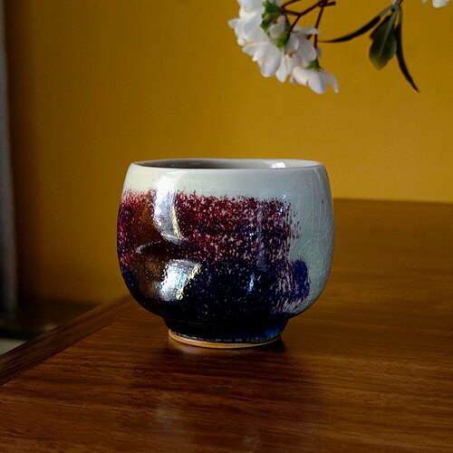 神垕镇非遗手工钧瓷茶杯