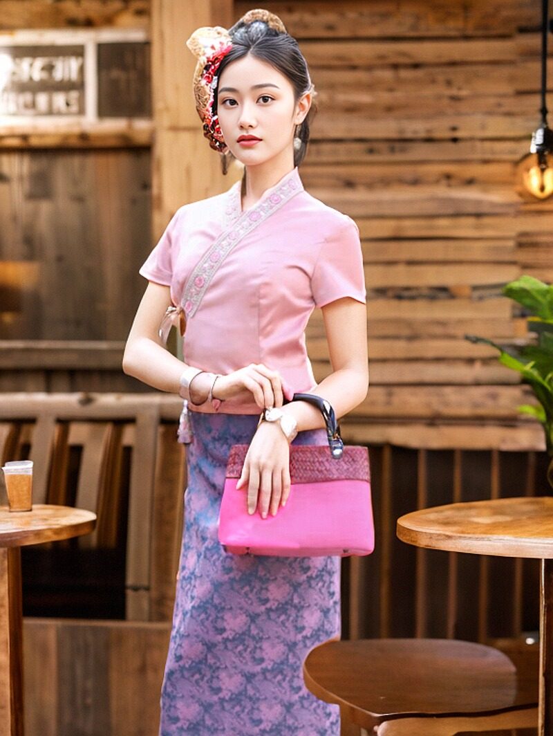 傣族服装女短袖简约舒适旅游穿搭
