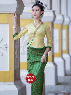 东南亚风情傣泰酒店餐厅工作服女