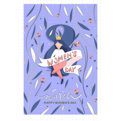 gykp4843妇女节通用卡片贺卡折卡迷你折卡小卡片空白卡片可手写