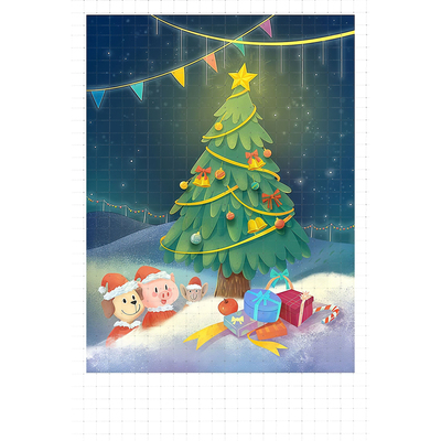 gykp3849跨境圣诞节卡片贺卡折卡迷你折卡小卡片空白卡片可手写