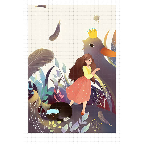 gykp931梦想幻想高级感森系唯美小清晰插画空白迷你小卡片可手写