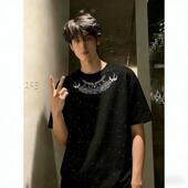 帅气宽松短袖 T恤显瘦上衣 高街潮牌情侣半袖 男士 百搭穿搭纯棉夏款