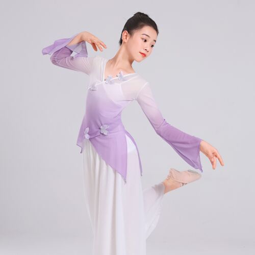 女童古典舞中国舞身韵纱衣演出服