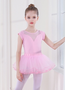 舞蹈服儿童女短袖 女童舞蹈裙分体夏季 芭蕾舞裙少儿 中国舞练功服装