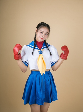 街霸ZERO3 春日野樱COSPLAY女装 美少女 水手服