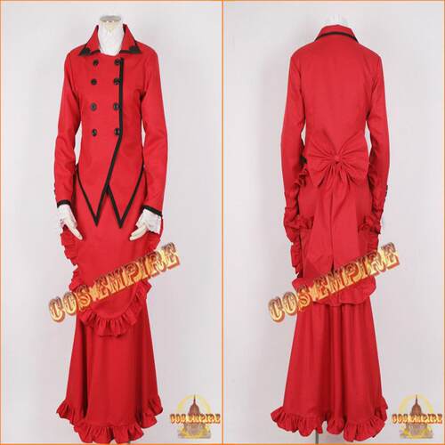 黑执事黑管家Black Butler安洁莉娜·达雷斯红01COSPLAY cos服 动