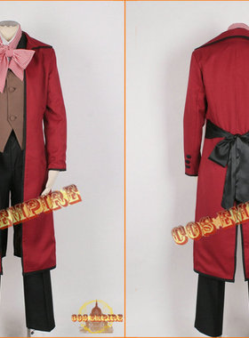 舞台 黑执事黑管家Black Butler 格雷尔 红色 COSPLAY cos服 动漫