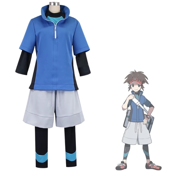 口袋妖怪 神奇宝贝精灵宝可梦黑白2 男主角2共平 Cos服 cosplay