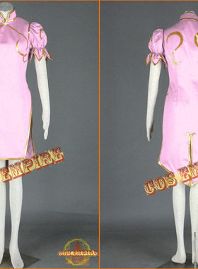 街头霸王拳皇春丽游戏cosplay服粉色旗袍性感日本可定制包邮cos服