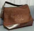 Vintage Brown & Coffee Color Block Large Capacity Tote Bag