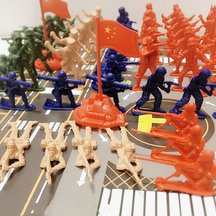 当兵玩偶j塑料打仗玩具士兵小人e二战小兵人军事军套装队对战模型