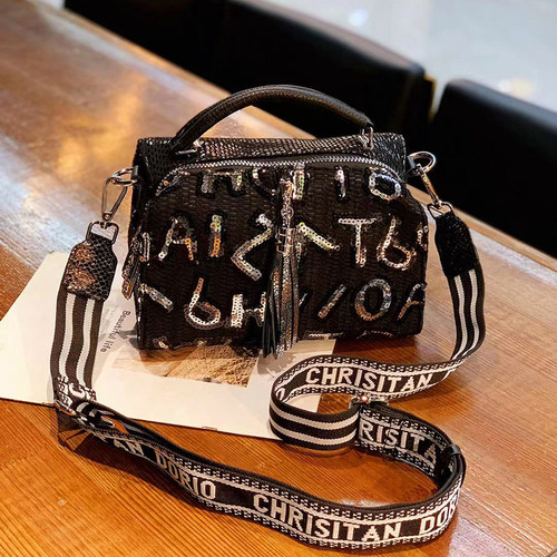 字母包包2024新款韩版配牛皮