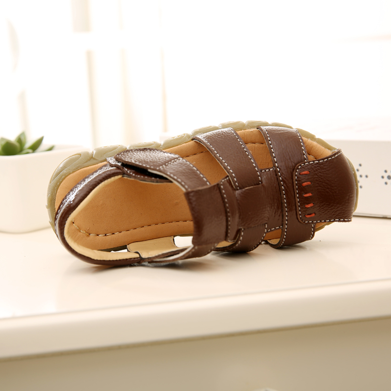 Sandales enfants en cuir Baotou pour été - semelle tendon - Ref 1053311 Image 4
