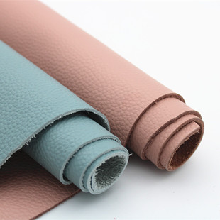 头层牛皮真皮皮料马卡龙浅粉床头软包皮革面料灰蓝色座椅沙发牛皮