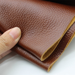 红棕色2mm厚牛皮皮料真皮头层牛皮整张沙发牛皮座椅面料床头软包